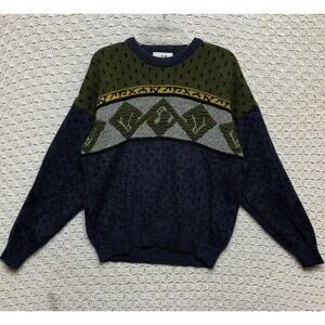 Jed Vintage Sweater Womens Size M‎ Long Sleeve Re. Rack'd Multicolor Cotton/wool